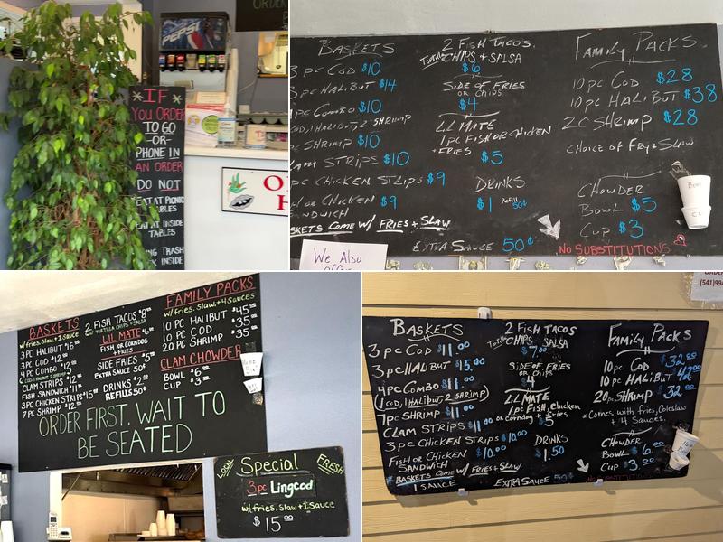 J's Fish & Chips Menu