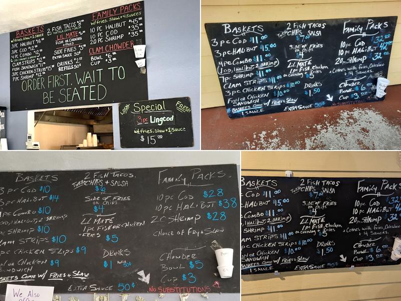J's Fish & Chips Menu