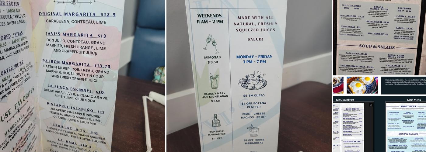 Javi's Best Of Tex Mex Menu