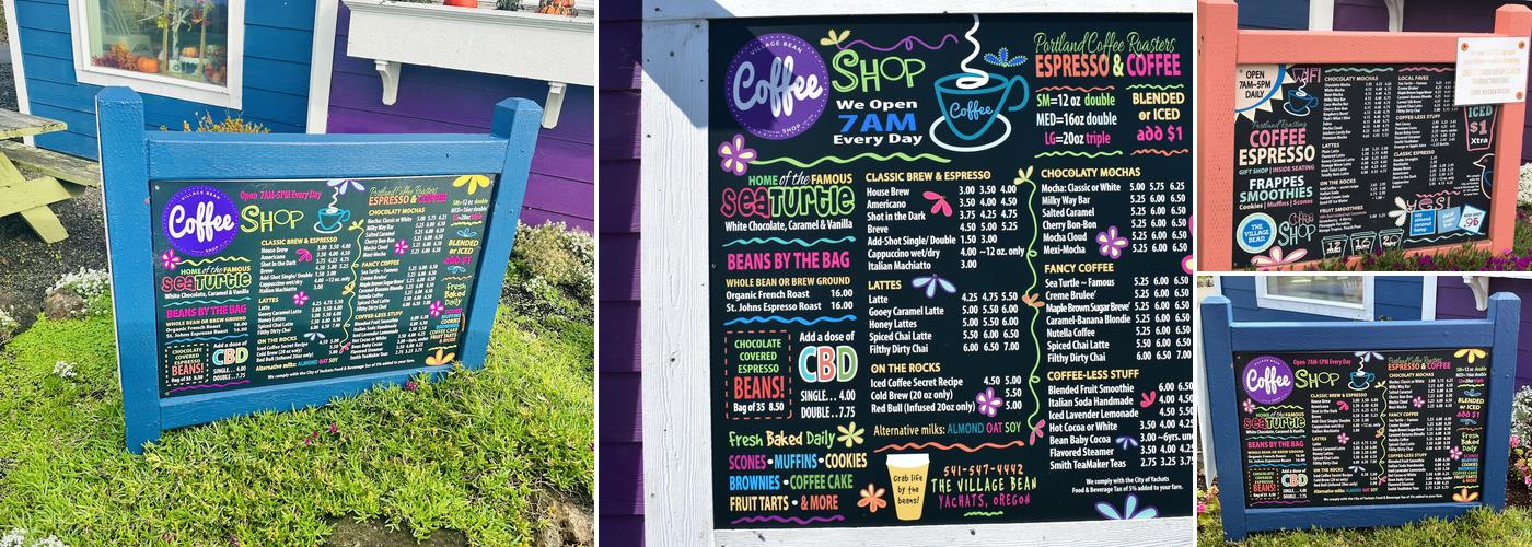 The Village Bean Menu