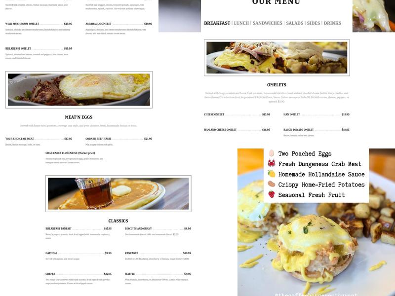 The Coffee House Menu