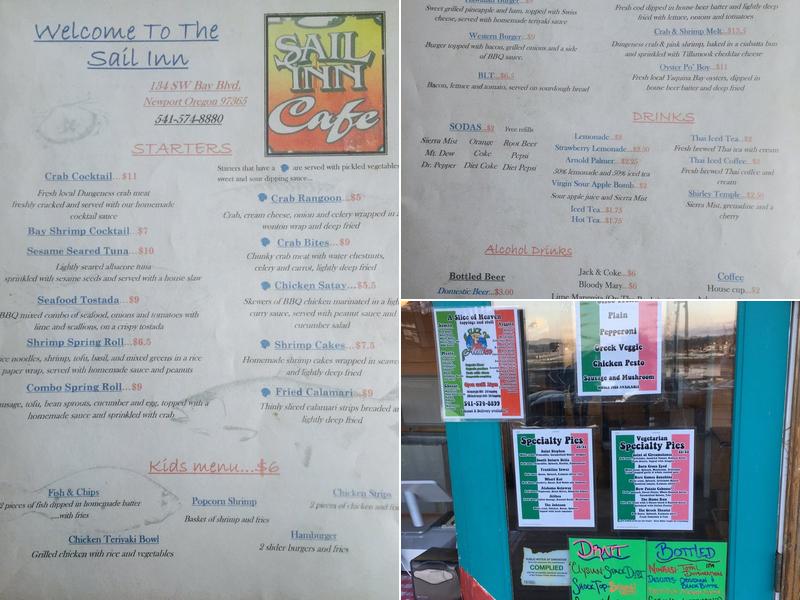Sail Inn Menu