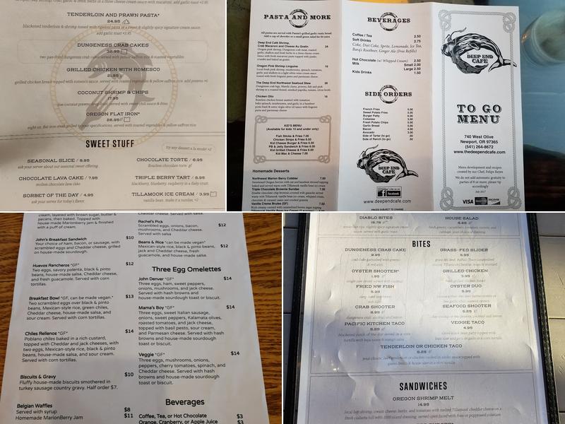 Pacific Kitchen at Nye Beach Menu