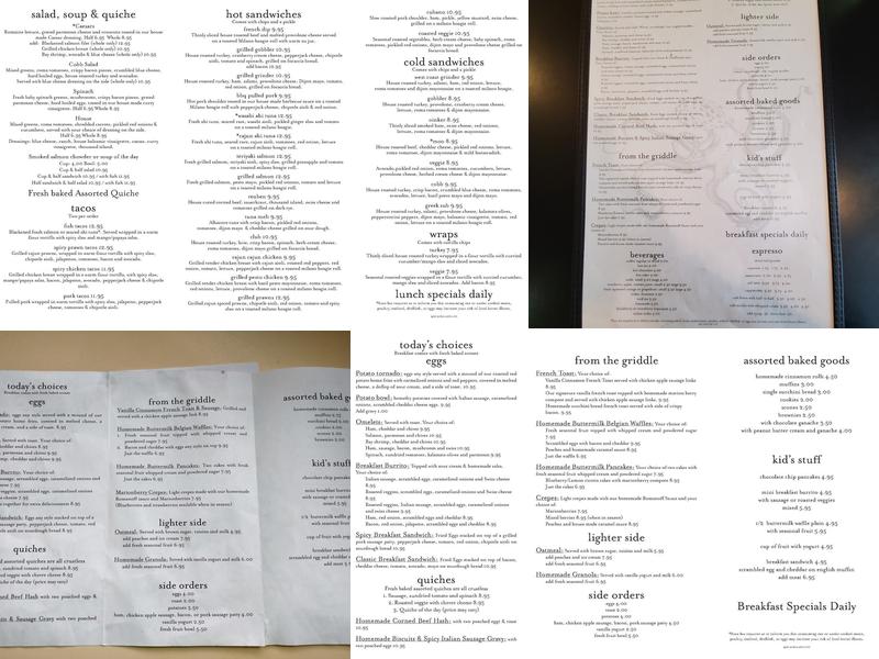 Cafe Stephanie Menu
