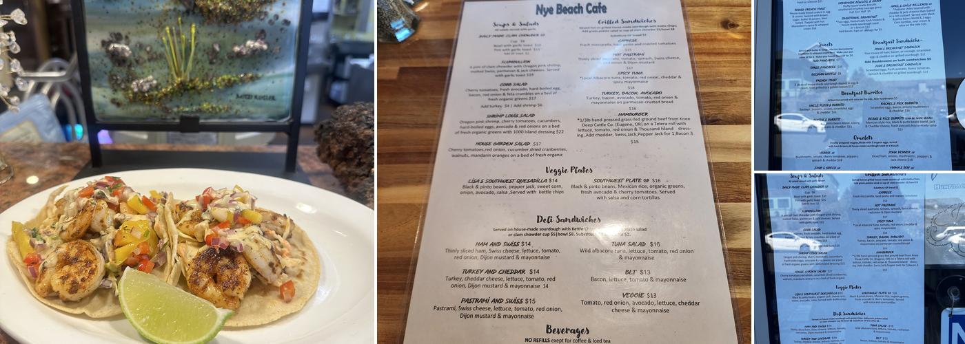 Nye Beach Cafe Menu