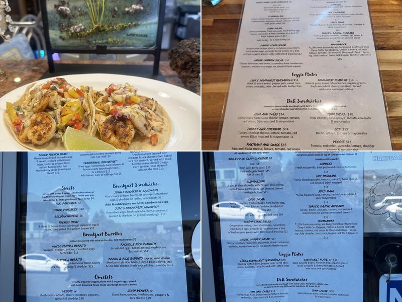 Nye Beach Cafe Menu