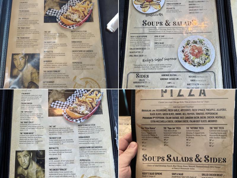 Rocky's Corner Menu