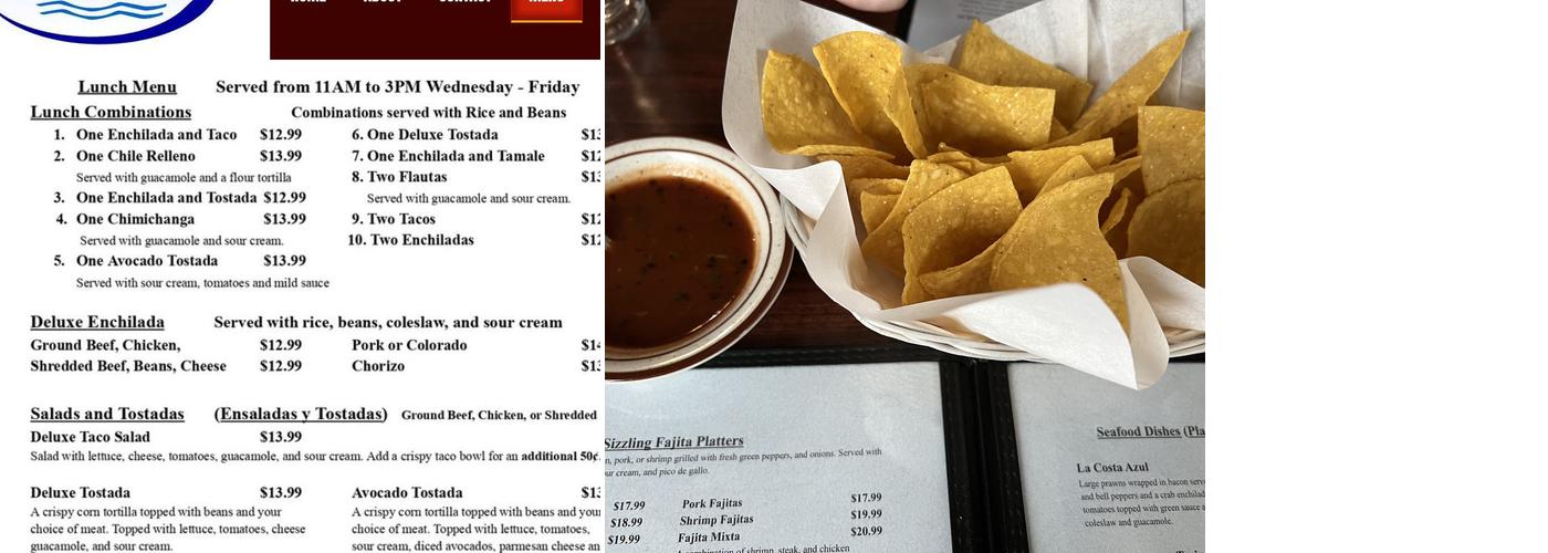 Azul Mexican Restaurant Menu