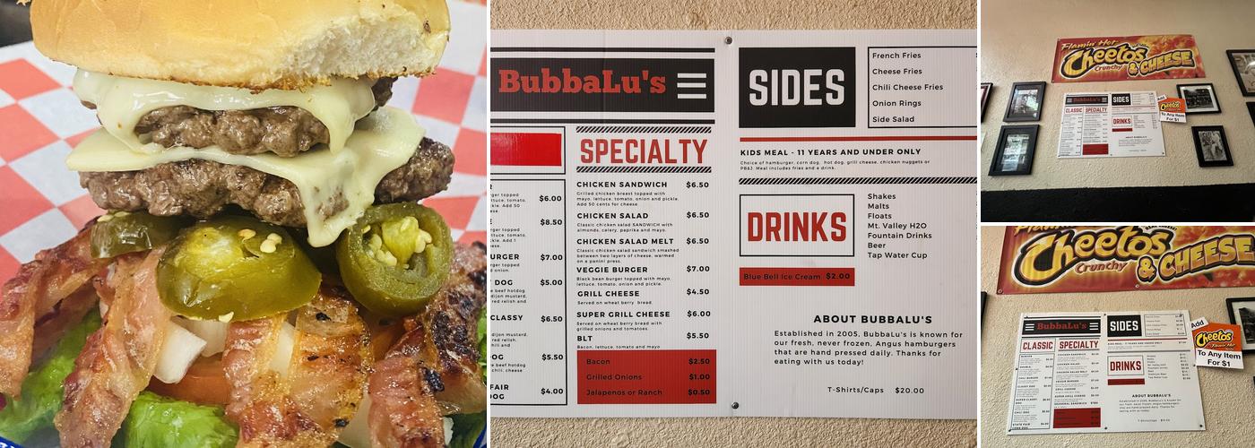 Bubbalus Menu