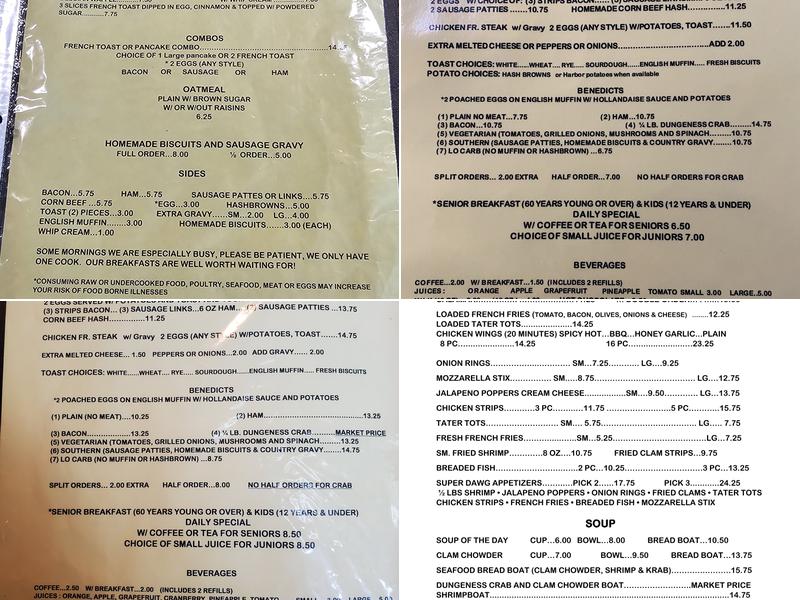 Salty Dawg Bar & Grill Menu