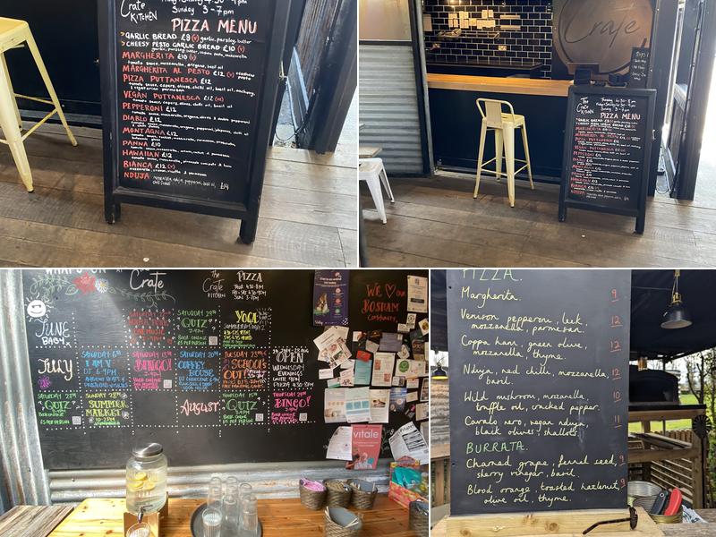 The Crate Bosham Menu