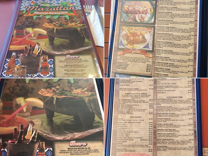 Mazatlan Mexican Restaurant | Newport Menu