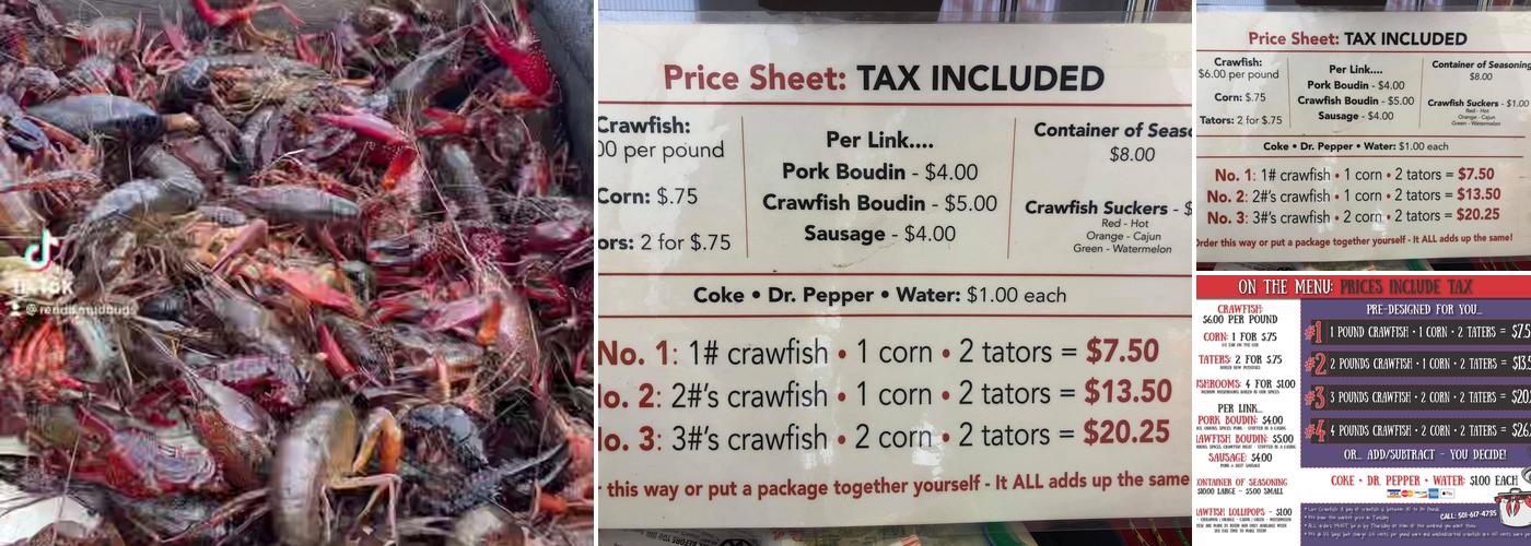 Rendi's Mud Bugs Crawfish Menu