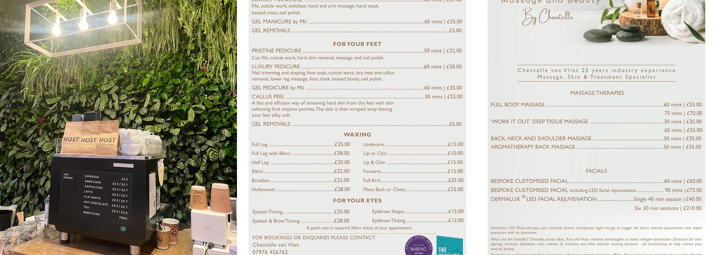 The Pavilion Menu