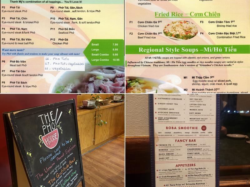 The Pho House - Viet Kitchen and Cafe Menu