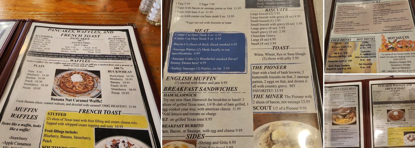 Colonial Pancake & Waffle House Menu