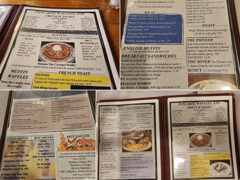 Colonial Pancake & Waffle House Menu
