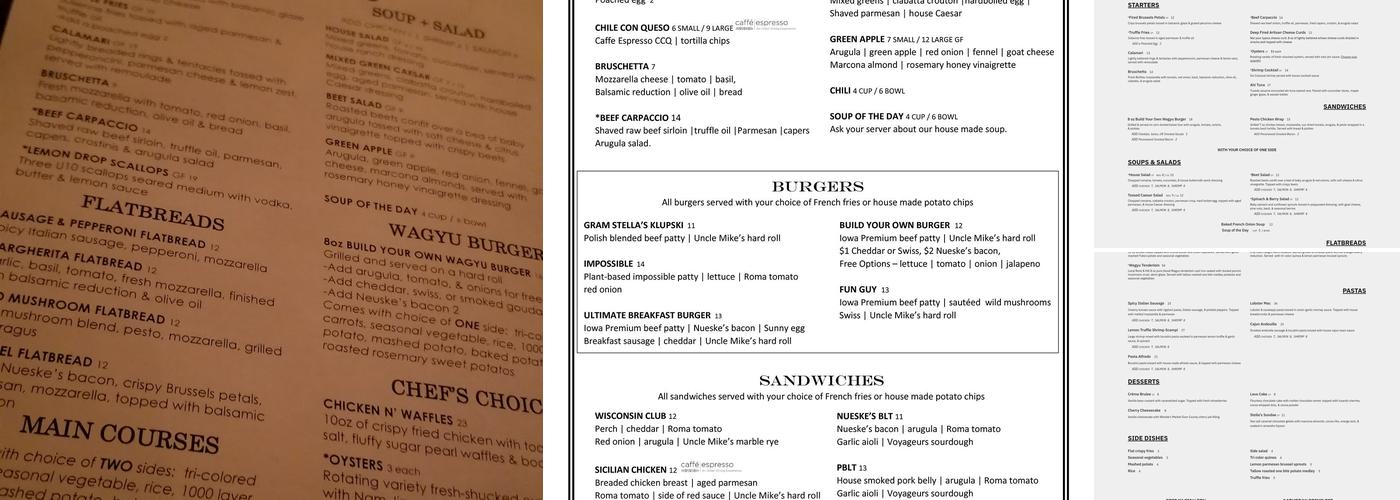 Stella's Menu