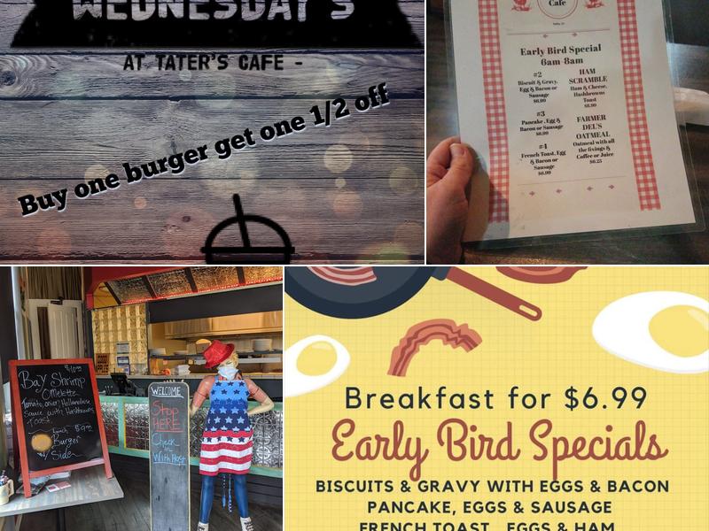 Tater’s Cafe Menu