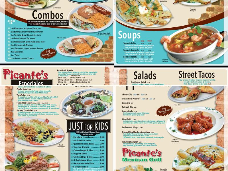 Picante's Mexican Grill Menu