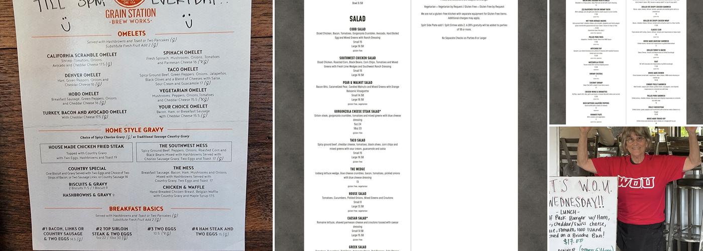 Grain Station Brew Works Menu