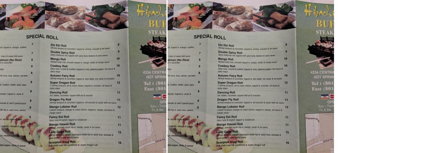 Hibachi Sushi Buffet Menu