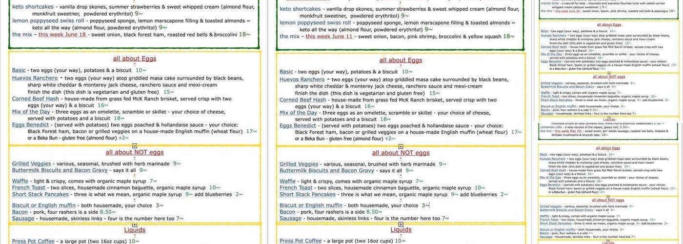 Arr Place Menu