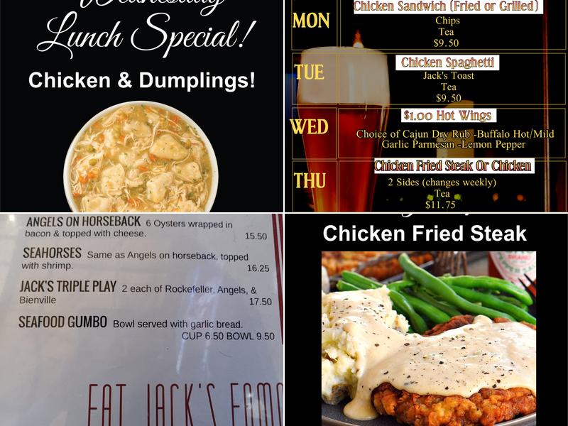 Fat Jacks Oyster and Sports Bar Menu