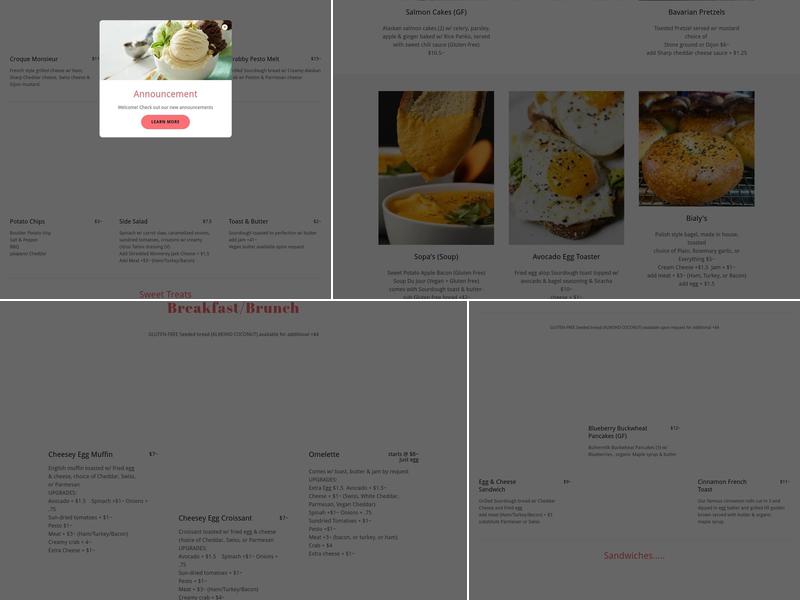 Sweet Magnolia Bakery & Cafe Menu