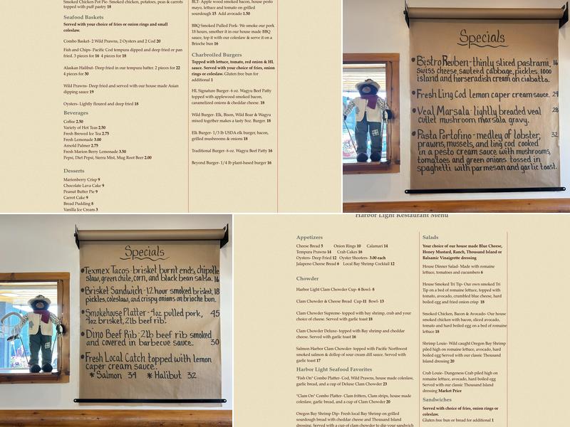 Harbor Light Restaurant Menu