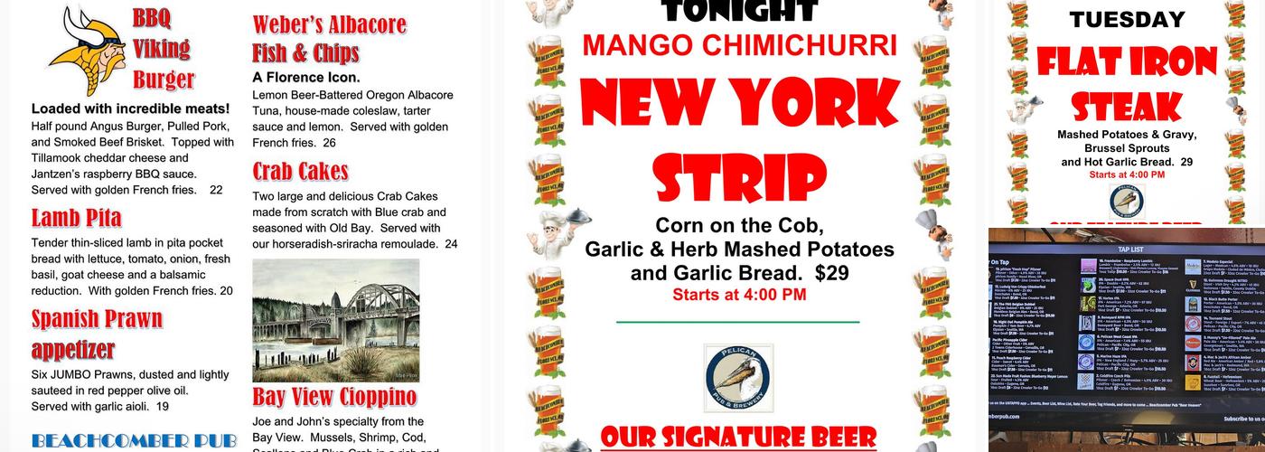 Beachcomber Pub Menu