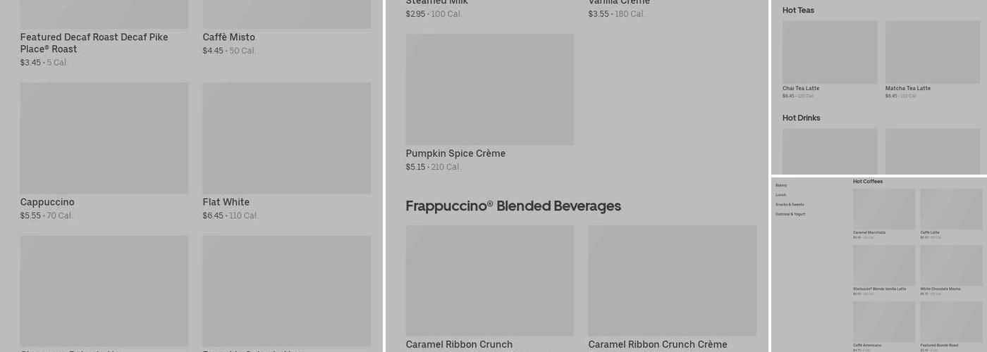 Starbucks Coffee Company Menu