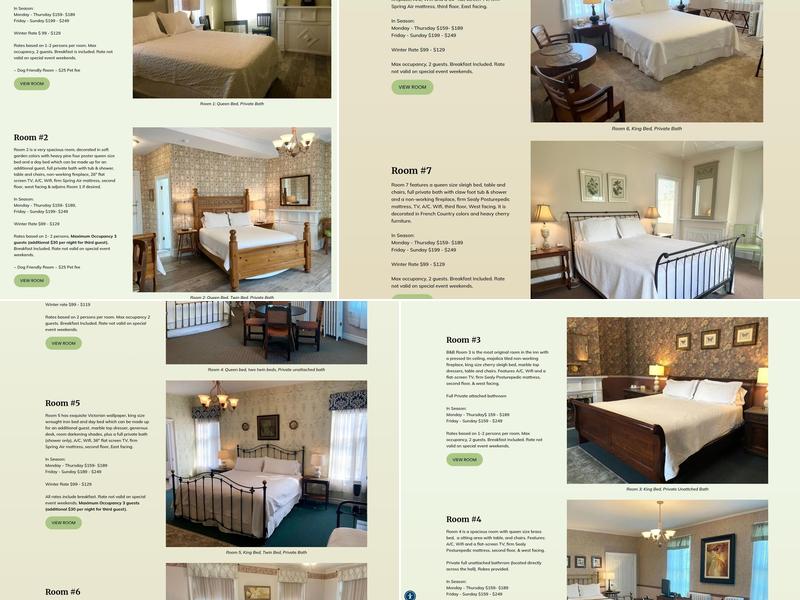 Rogues Harbor Inn 1830 LLC Menu