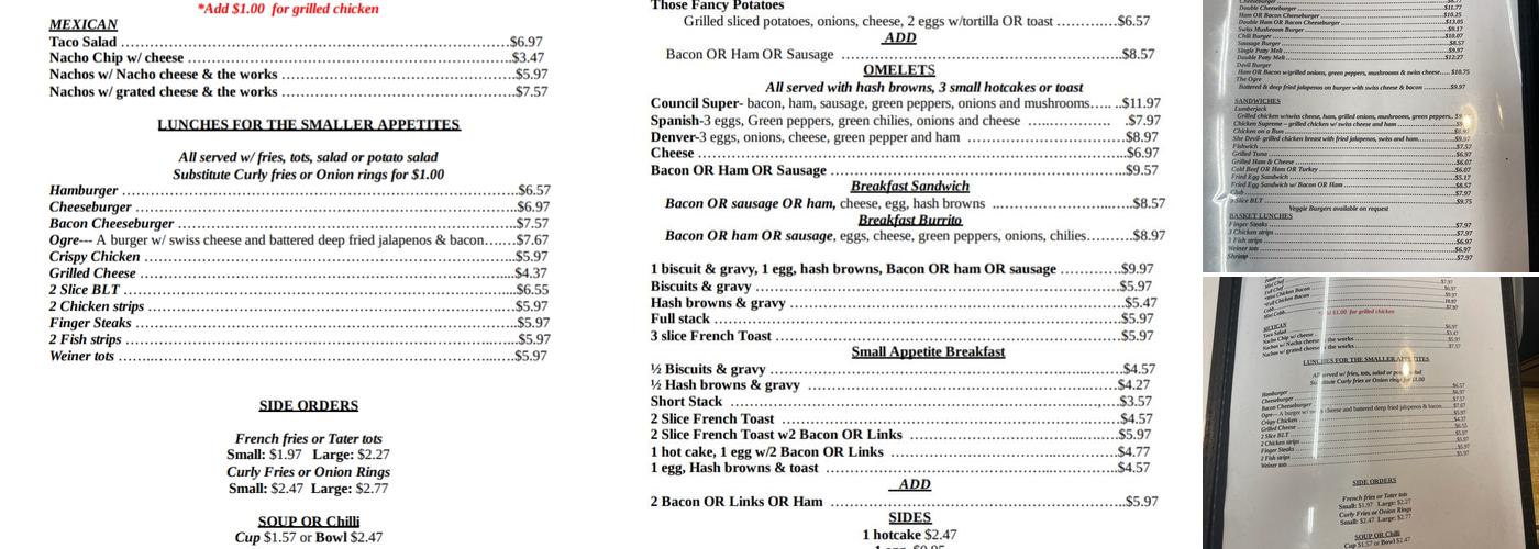 7 Devils Cafe Menu