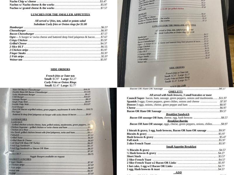 7 Devils Cafe Menu