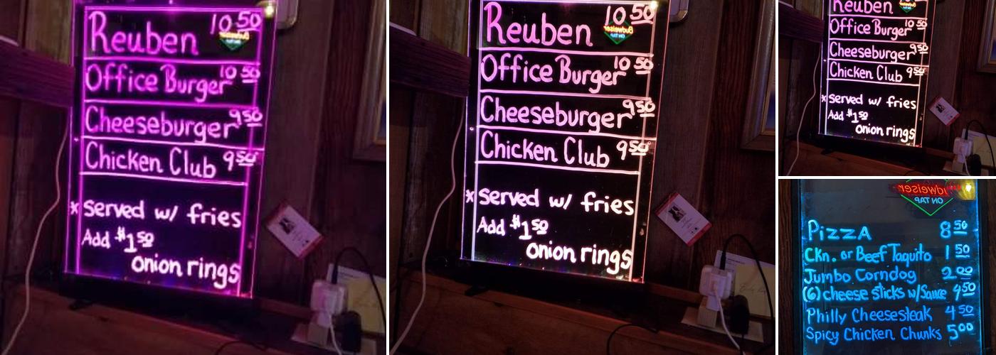 Office Bar Menu