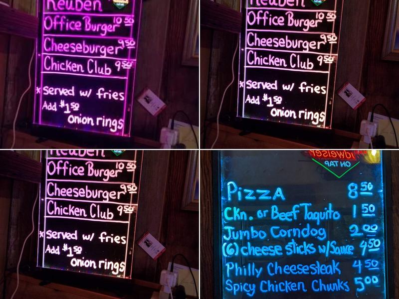 Office Bar Menu