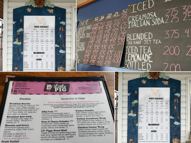 Little Pig Menu