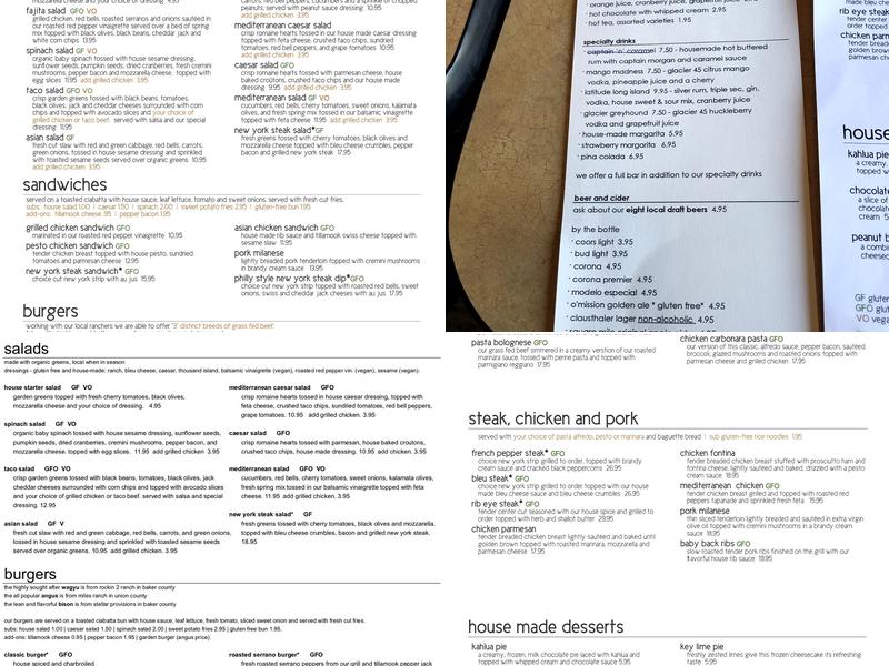 Latitude 45 Grille Menu