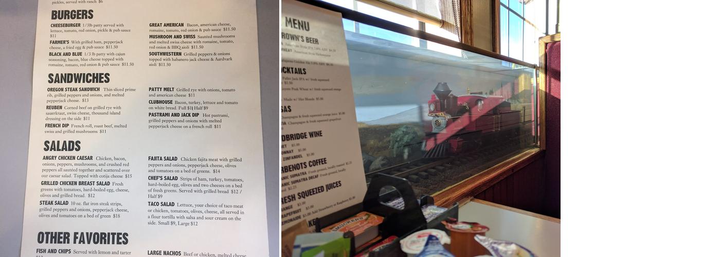 Sumpter Junction Restaurant Menu