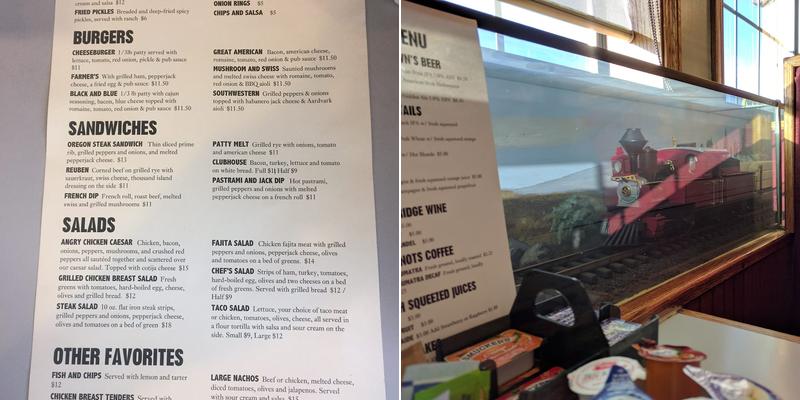 Sumpter Junction Restaurant Menu