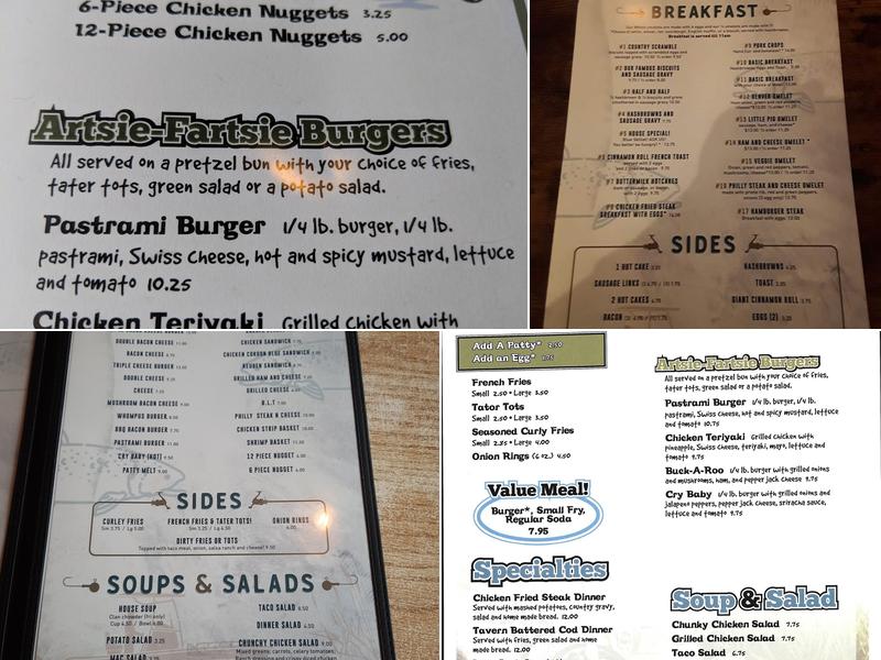 Gravy Dave's cafe Menu