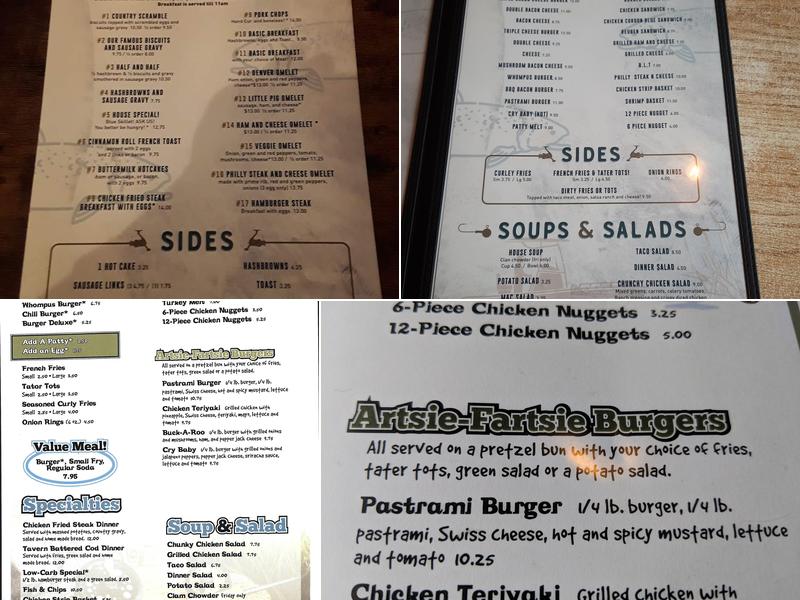 Gravy Dave's cafe Menu