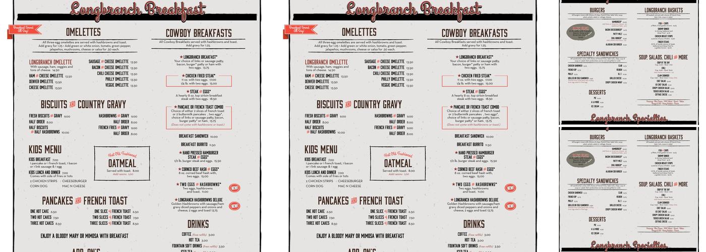 Long Branch Menu