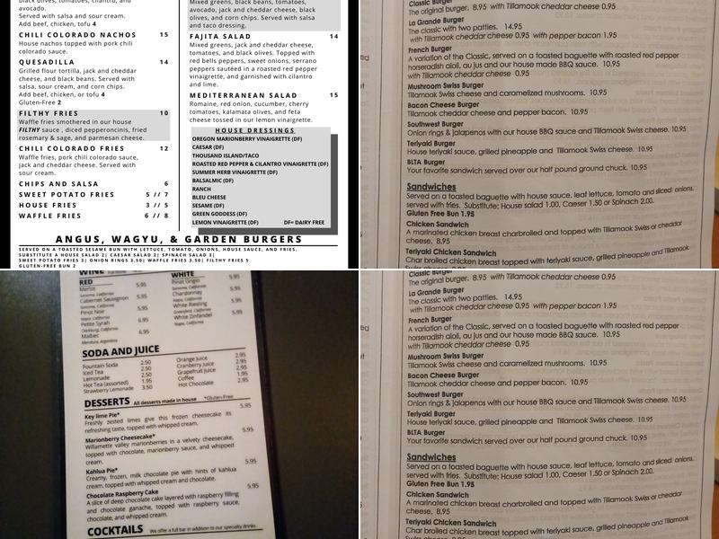 Mamacita's International Grill Menu