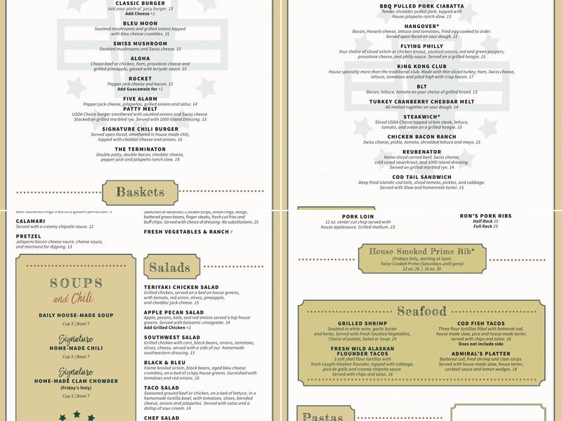 Bud Jackson’s Eatery & Taps Menu