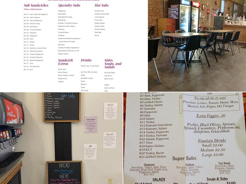 Sub Shop 21 Menu