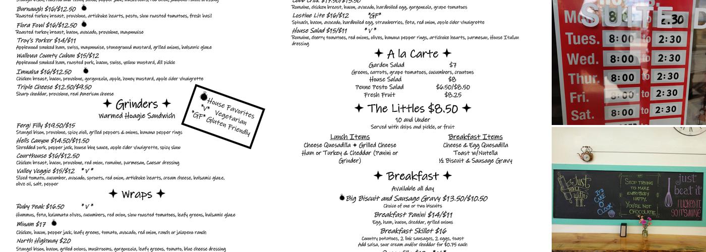 Sugar Time Bakery Menu