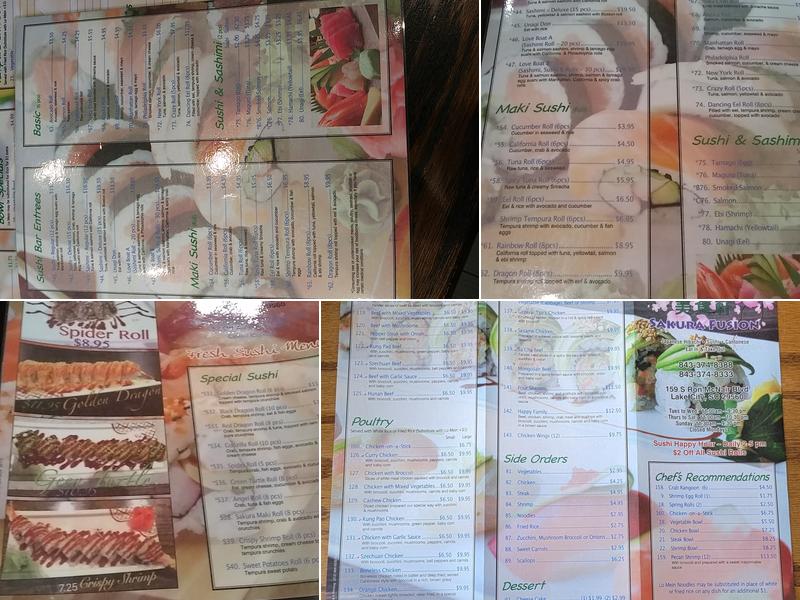 Sakura Fusion Menu