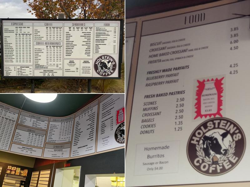 Holstein's Coffee Co Menu